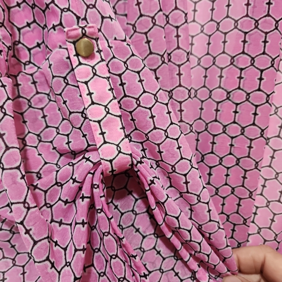 JLO  XL women's pink wrap bodice top - Picture 3 of 6